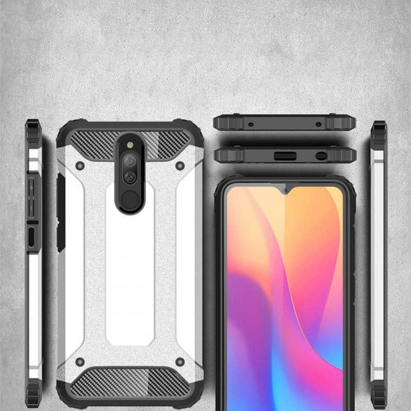 Xiaomi Redmi 8 Armor Hybrid Ultra Koruma Zırh Kılıf