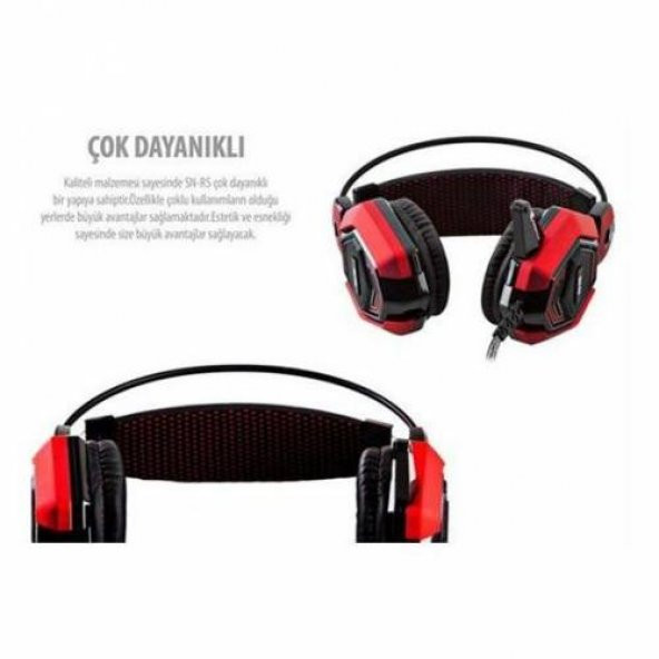 Rampage SN-R5 X-CORE Siyah/Kırmızı Oyuncu Mikrofonlu Kulaklık - 2