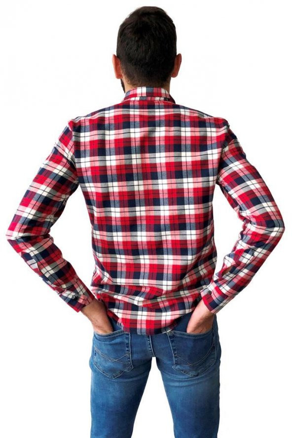 POLO GÖMLEK ENGLAND LONDON POLO CLUB ERKEK GÖMLEK KIŞLIK KIRMIZI - 3