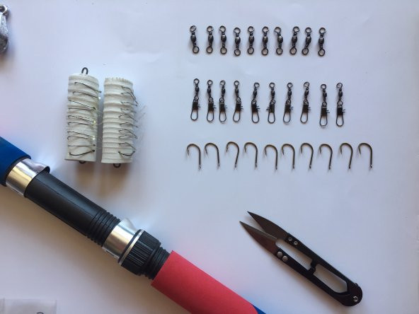 UcuzaAv 50 Parça 1. Kalite Olta Seti 2.40 Kamış 40'lık Makine - 4