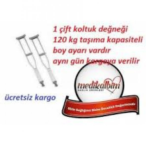 Koltuk Altı Değneği deyneği desktek Yükseklik Ayarlı Pimli ÇİFTLİ