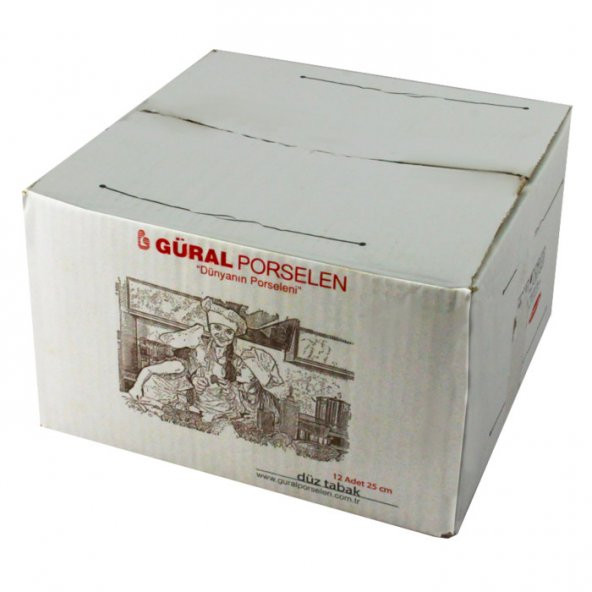 Güral Porselen 12li Servis Tabağı - 25cm - 2