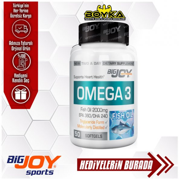 Bigjoy Sports Omega-3 50kapsül Balik Yaği (Skt:12/20)