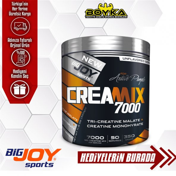 Bi̇gjoy Creamix 7000 350gr Aromasiz Kreati̇n (Skt:03/22)+Hedi̇ye
