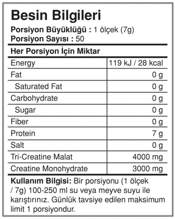 Bi̇gjoy Creamix 7000 350gr Aromasiz Kreati̇n (Skt:03/22)+Hedi̇ye - 2