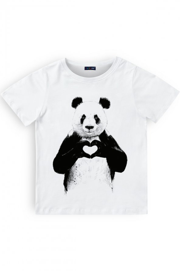 Kanka Kids Panda Baskılı Erkek Çocuk Penye Tshirt