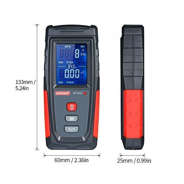Wintact WT3121 Elektromanyetik Alan Radyasyon Ölçer - 6