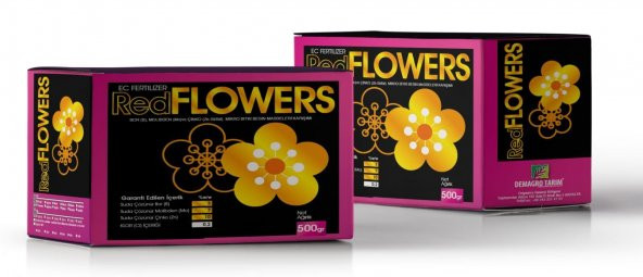 ÇİÇEKLENDİRİCİ GÜBRE RED FLOWERS 500GR 1TON SU İÇİN