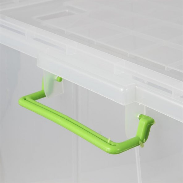 Hipaş Plastik -75 lt.Tekerlekli Kapaklı Saklama Kutusu-HP-65 - 2