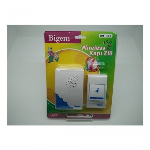 Bigem Wireless Kablosuz Kapı Zili Bigem Bm-214 Melodili Kapı Pilli Zil