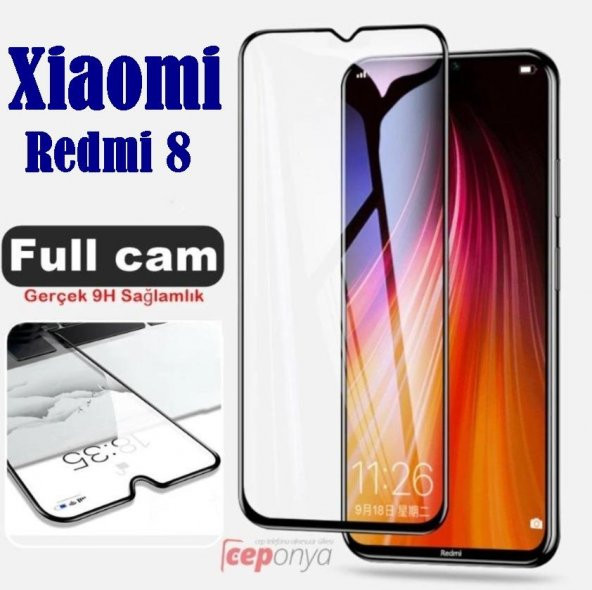 Xiaomi Redmi 8 Zore Kenarları Kırılmaya Dayanıklı Ekran Koruyucu