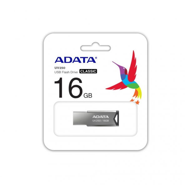 ADATA 16GB UV250 Gümüş USB2.0 Bellek