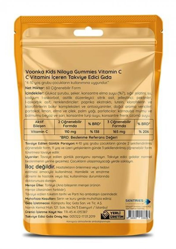 Voonka Niloya Vitamin C 60 Adet - 2