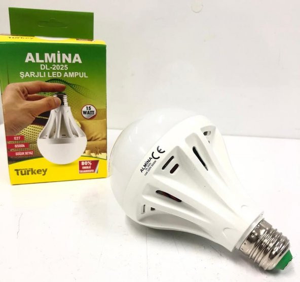 Almina DL-2025 15W Şarjlı Led Ampul