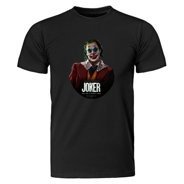 Joker Circle Siyah Tişört Unisex