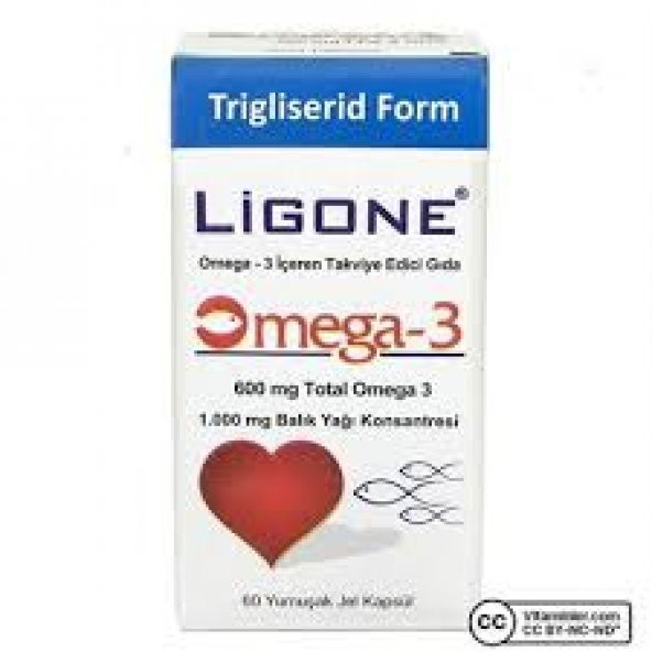 Ligone Omega 3 Kapsül 1000mg 330mg EPA 220mg DHA Balık Yağı 60 Kapsül