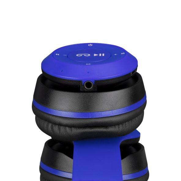 Hytech HY-XBK70 TF Kart Özellikli Siyah/Mavi Bluetooth Kulaklık - 5
