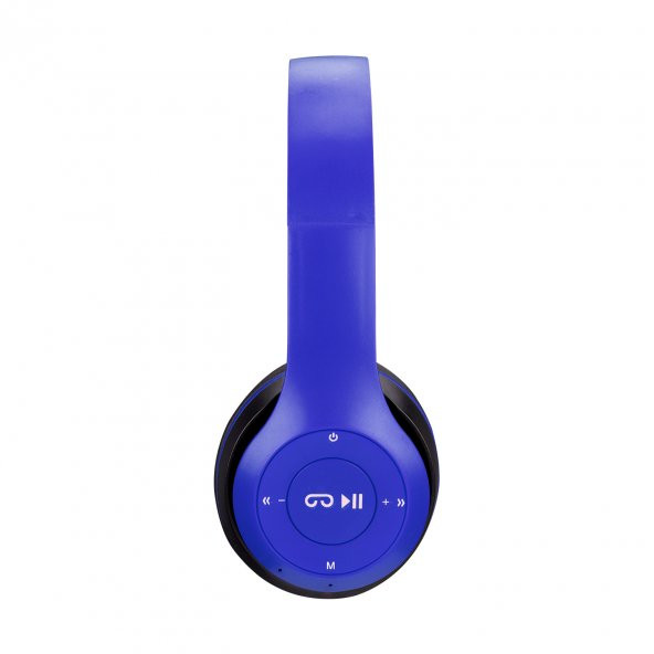 Hytech HY-XBK70 TF Kart Özellikli Siyah/Mavi Bluetooth Kulaklık - 2