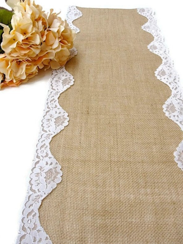 Runner Jüt Dantelli Çift Kenar 40x200 Cm - Resim 4