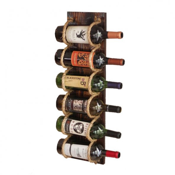 Jüt Halat Şaraplık Raf ürün görseli