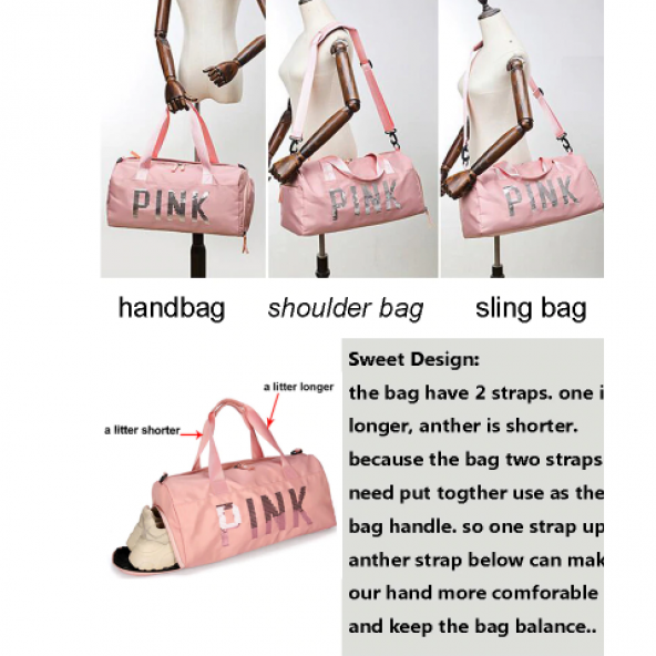 LUX gym spor çanta Kadın Ayakkabı Bölmesi - 5