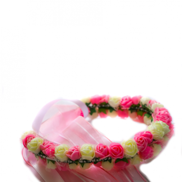 PEMBE - Krem Rengi LÜKS ÇİÇEKLİ GELİN TACI - 2
