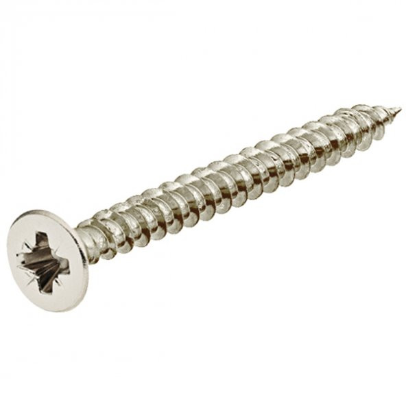 Hafele Mobilya Vidası Parlak Krom 4x30mm 1000 adet - 015.35.081