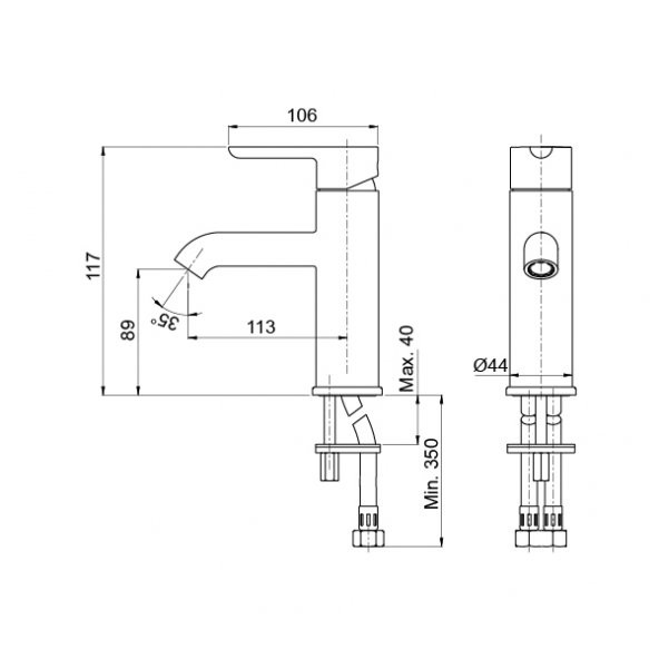Hafele Nellis Lavabo Armatürü Krom Parlak - 589.95.120 - 2
