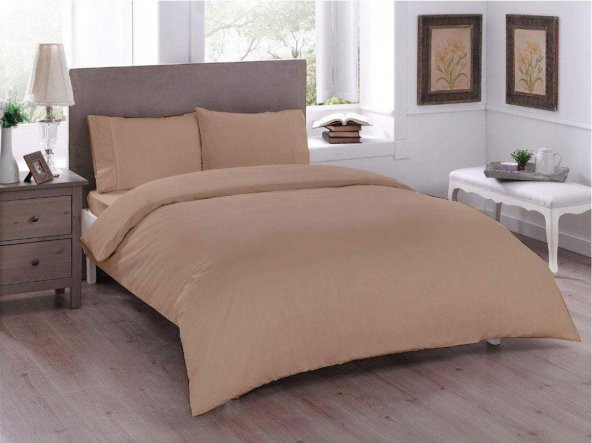 Çeyiz Diyarı Pure Çift Kişilik Nevresim Seti Cappucino - 3