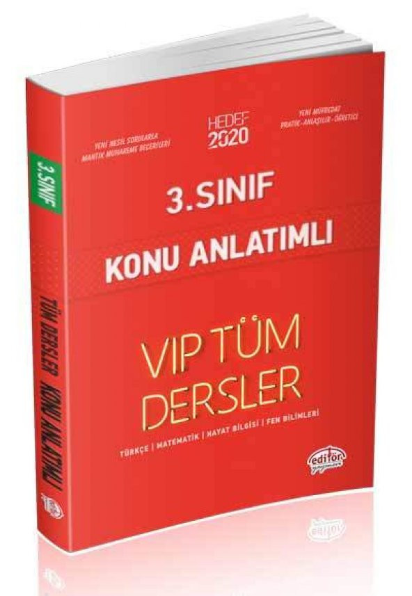 3. Sınıf Tüm Dersler VIP Konu Anlatımlı Kırmızı Kitap Editör Yayı