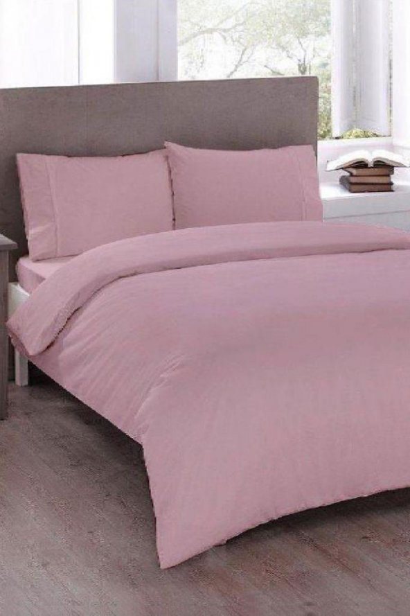 Çeyiz Diyarı Pure Çift Kişilik Nevresim Seti Pudra - Resim 3