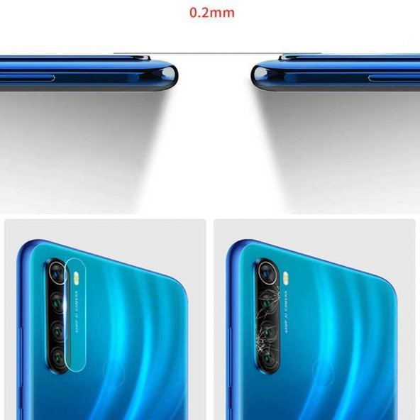 Xiaomi Redmi Note 8 Kamera Lens Koruyucu Cam Filmi - 3