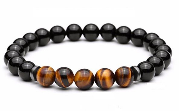 Alnis Atelier Kaplangözü Ve Oniks Doğaltaş Erkek Bileklik - 2