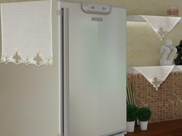 Fransız Güpürlü Eylül Dantel Mutfak Takımı 17 Parça - Resim 3