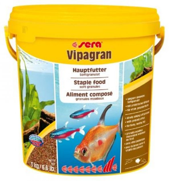 Sera Vipagran Granül Balık Yemi 10 Lt  3 kg