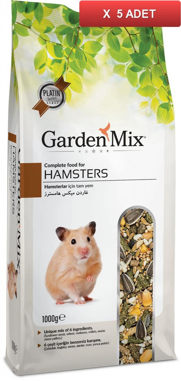 Gardenmix Platin Hamster Yemi 1 Kg (5 ADET)