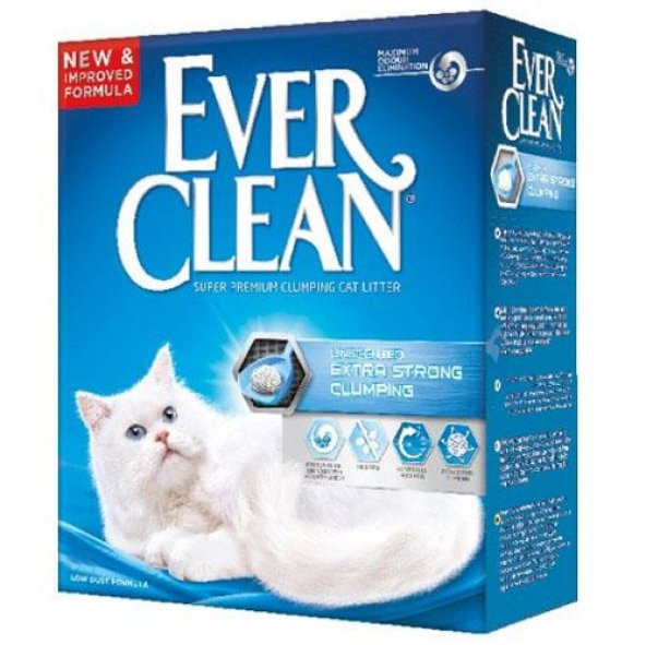 Ever Clean Extra Strong Unscented Kokusuz Topaklaşan Kedi Kumu 6 Lt