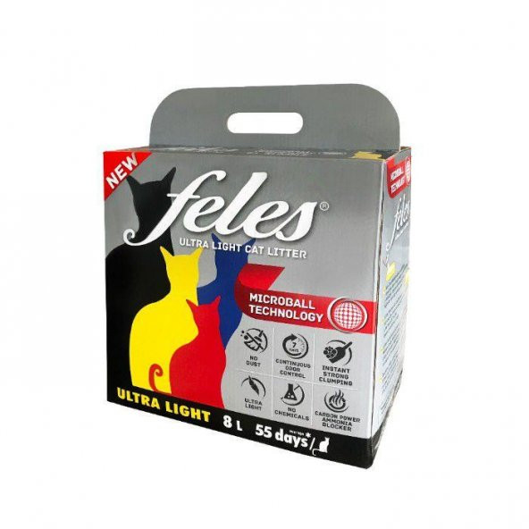 Feles Ultra Light Topaklanan Kedi Kumu 8 Lt