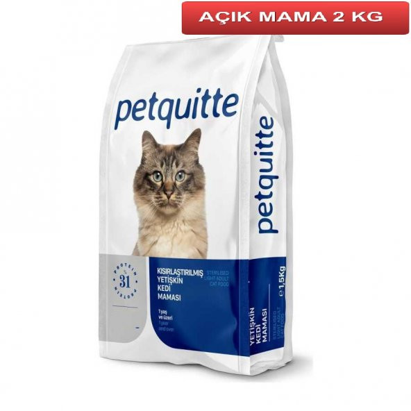 Petquitte Kısırlaştırılmış Kedi Maması 2 Kg AÇIK
