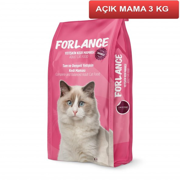 Forlance Tavuklu Yetişkin Kedi Maması 3 Kg AÇIK