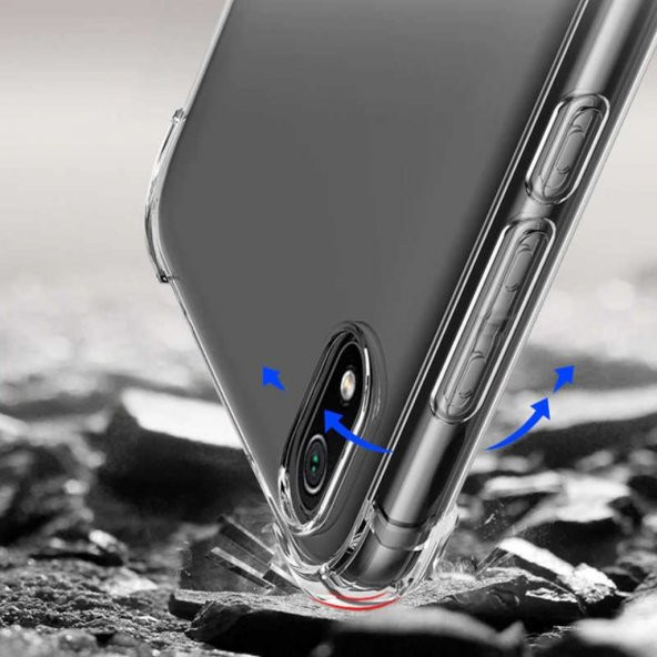 Xiaomi Redmi 7A Köşeleri Airbagli Ultra Koruma Şeffaf Zırh Kılıf - 3