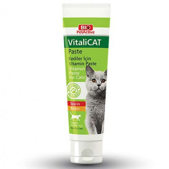 Bio Pet Active VitaliCat Paste Taurin ve Biotinli Kedi Ödülü 100 ML