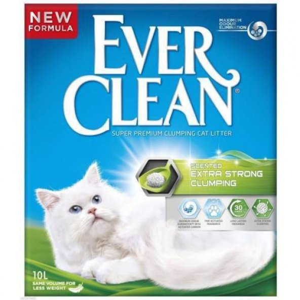 Ever Clean Extra Strong Scented Kokulu Topaklaşan Kedi Kumu 10 Lt ürün görseli