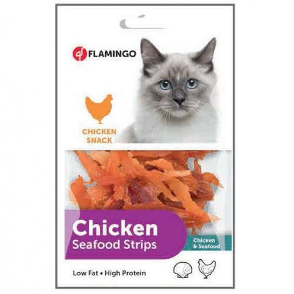 Flamingo Chicken Seafood Tavuk ve Balık Etli Snack Kedi Ödülü 85 Gr