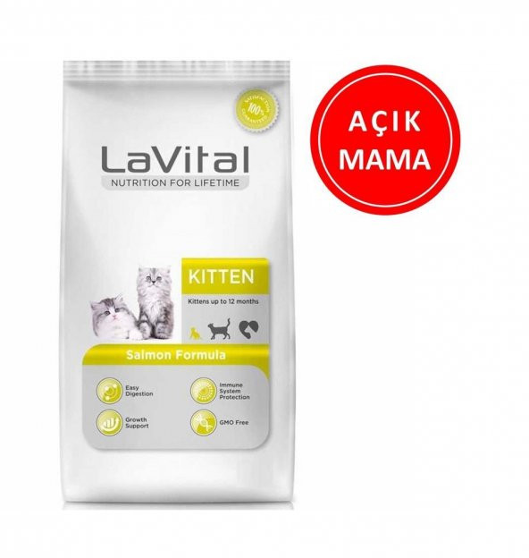 Lavital Kitten Somonlu Yavru Kedi Maması 1 kg AÇIK