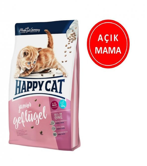 Happy Cat Junior Geflügel Yavru Kedi Maması 1 Kg AÇIK