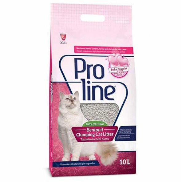 Proline Bebek Pudra Kokulu Bentonit Kedi Kumu 10 Lt