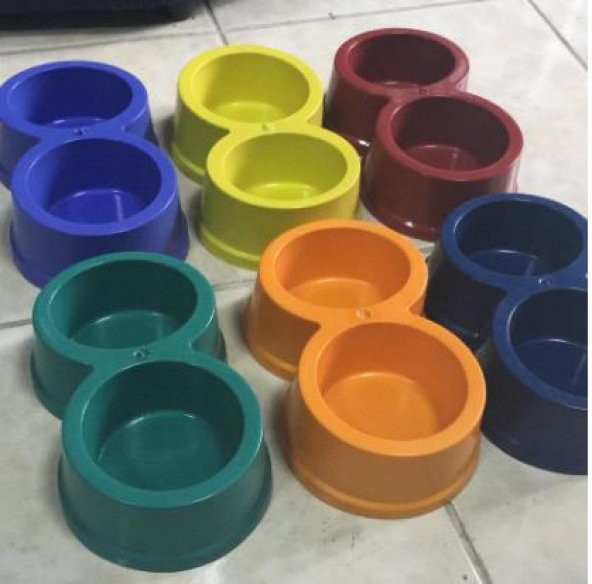 İkili Kedi Köpek Mama Kabı Küçük - 2