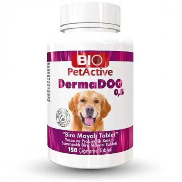 Bio Pet Active Dermadog 0,5 Köpekler Için Sarimsakli Maya Tableti 150 Adet - 2
