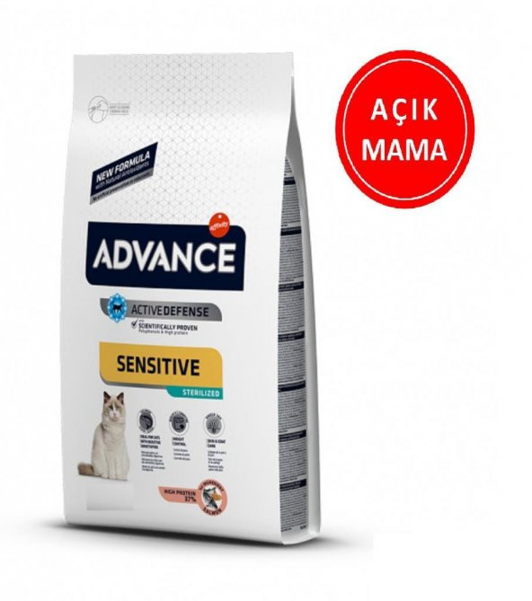 Advance Sterilised Somonlu Kısırlaştırılmış Kedi Maması 1 Kg AÇIK